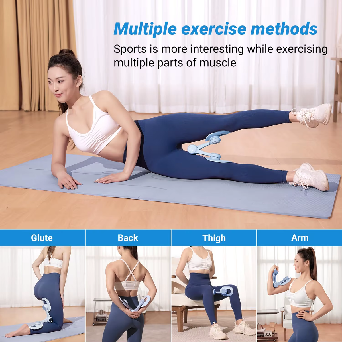 Thigh Trainer Pelvic Floor Muscle Trainer/Inner Thigh Exercise Workout Equipment Pilates Pelvic Floor Strengthen Device