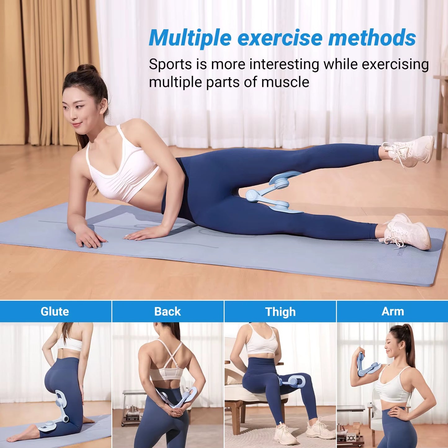 Thigh Trainer Pelvic Floor Muscle Trainer/Inner Thigh Exercise Workout Equipment Pilates Pelvic Floor Strengthen Device