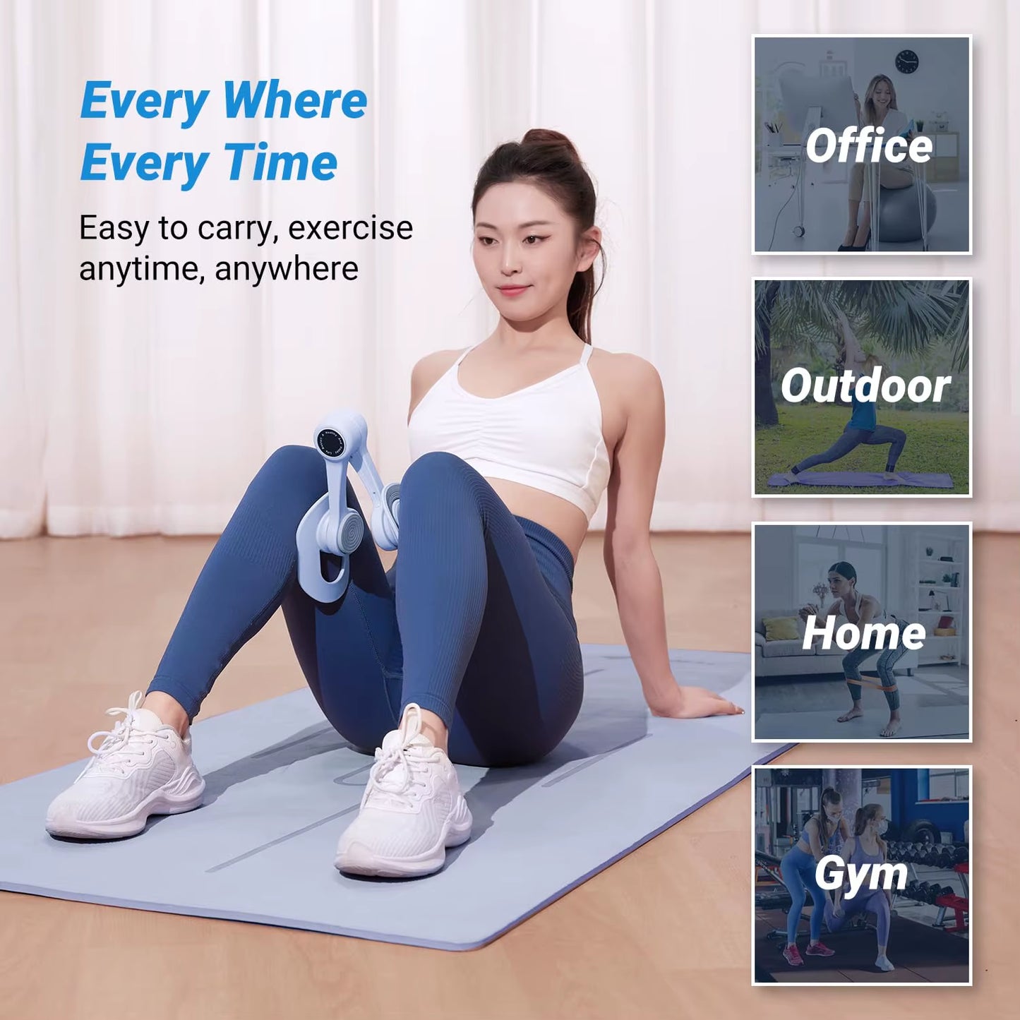 Thigh Trainer Pelvic Floor Muscle Trainer/Inner Thigh Exercise Workout Equipment Pilates Pelvic Floor Strengthen Device